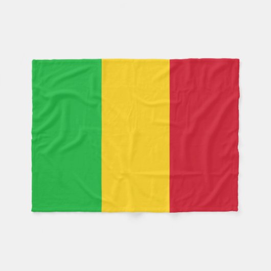 Couverture Polaire Drapeau du Mali (Devant (Horizontal))