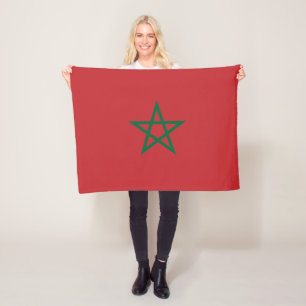 Couverture Polaire Drapeau du Maroc