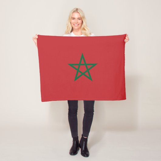 Couverture Polaire Drapeau du Maroc (En situation)