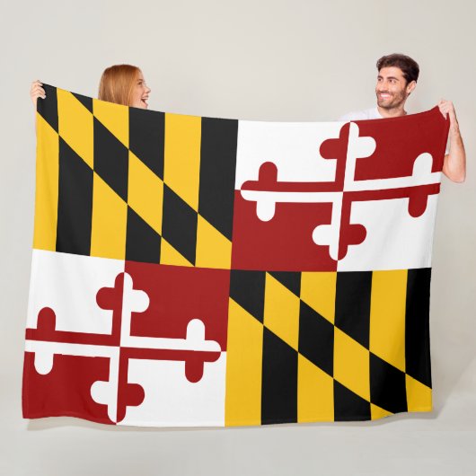 Couverture Polaire Drapeau du Maryland (En situation)