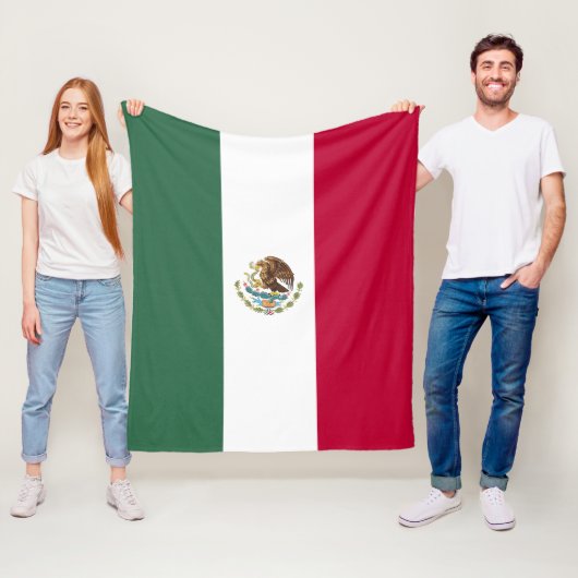 Couverture Polaire Drapeau du Mexique (En situation)