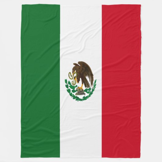 Couverture Polaire Drapeau du Mexique patriotique (Devant)