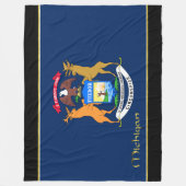 Couverture Polaire Drapeau du Michigan (Devant)