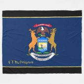 Couverture Polaire Drapeau du Michigan (Devant (Horizontal))