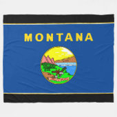 Couverture Polaire Drapeau du Montana (Devant (Horizontal))