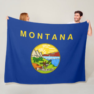 Couverture Polaire Drapeau du Montana (État des États-Unis)