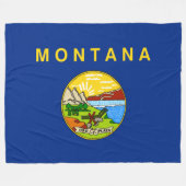Couverture Polaire Drapeau du Montana (État des États-Unis) (Devant (Horizontal))