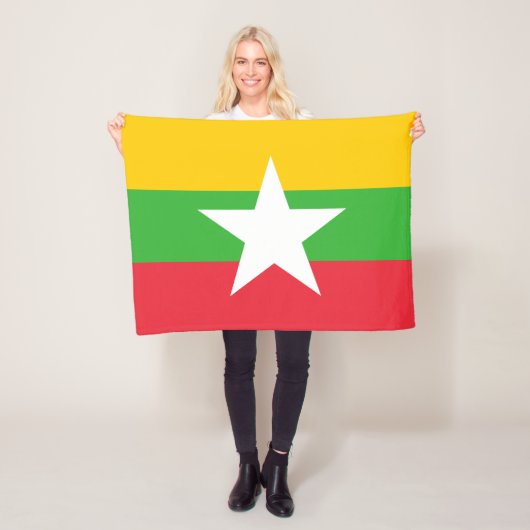 Couverture Polaire Drapeau du Myanmar (En situation)