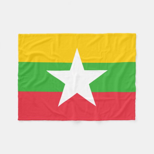 Couverture Polaire Drapeau du Myanmar (Devant (Horizontal))