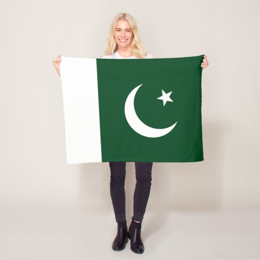 Couverture Polaire Drapeau du Pakistan (En situation)