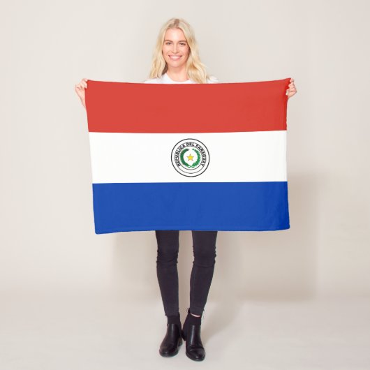Couverture Polaire drapeau du Paraguay (En situation)