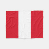 Couverture Polaire Drapeau du Pérou (Devant (Horizontal))