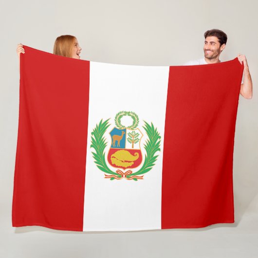 Couverture Polaire Drapeau du Pérou emblème Pabellón Nacional (En situation)