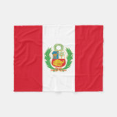 Couverture Polaire Drapeau du Pérou emblème Pabellón Nacional petit (Devant (Horizontal))