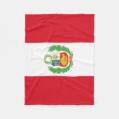 Couverture Polaire Drapeau du Pérou emblème Pabellón Nacional petit (Devant)