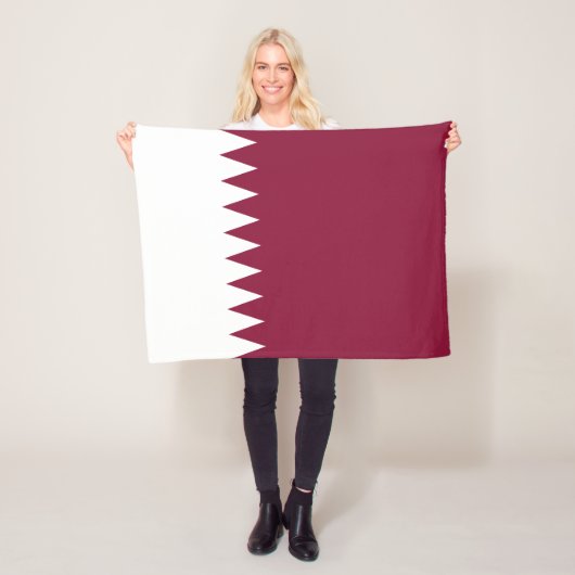 Couverture Polaire Drapeau du Qatar (En situation)