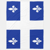 Couverture Polaire Drapeau du Québec PQ Qc avec fleur de lys (Devant)
