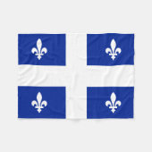 Couverture Polaire Drapeau du Québec PQ Qc avec fleur de lys (Devant (Horizontal))