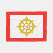 Couverture Polaire Drapeau du Royaume de Sikkim (Devant (Horizontal))