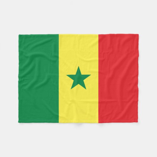 Couverture Polaire Drapeau du Sénégal (Devant (Horizontal))