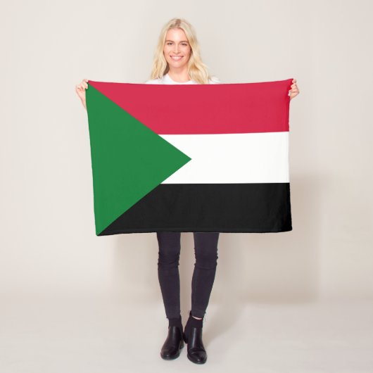 Couverture Polaire Drapeau du Soudan (En situation)