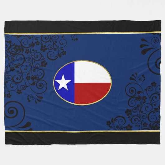 Couverture Polaire Drapeau du Texas (Devant (Horizontal))