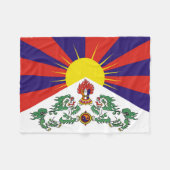 Couverture Polaire Drapeau du Tibet - Drapeau du lion des neiges (Devant (Horizontal))