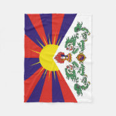 Couverture Polaire Drapeau du Tibet - Drapeau du lion des neiges (Devant)