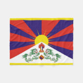 Couverture Polaire Drapeau du Tibet libre (Devant (Horizontal))