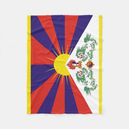 Couverture Polaire Drapeau du Tibet libre (Devant)
