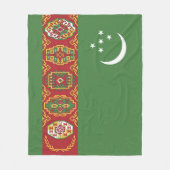 Couverture Polaire Drapeau du Turkménistan (Devant)