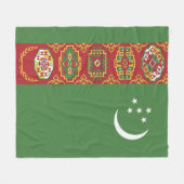Couverture Polaire Drapeau du Turkménistan (Devant (Horizontal))
