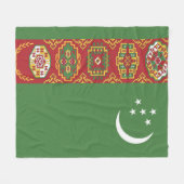 Couverture Polaire Drapeau du Turkménistan (Devant (Horizontal))
