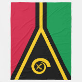 Couverture Polaire Drapeau du Vanuatu (Devant)