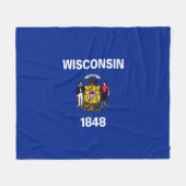 Couverture Polaire Drapeau du Wisconsin (Devant (Horizontal))