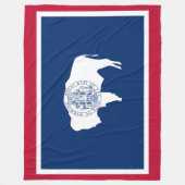 Couverture Polaire Drapeau du Wyoming (Devant)