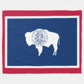 Couverture Polaire Drapeau du Wyoming (Devant (Horizontal))