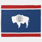 Couverture Polaire Drapeau du Wyoming (Devant (Horizontal))