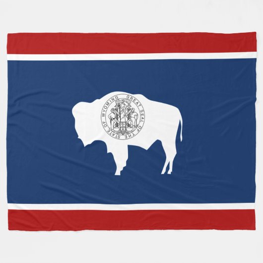 Couverture Polaire Drapeau du Wyoming (Devant (Horizontal))