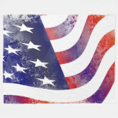 Couverture Polaire Drapeau d'Usa (Devant (Horizontal))