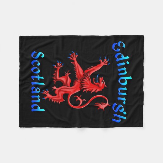 Couverture Polaire Drapeau écossais Rampant (Devant (Horizontal))
