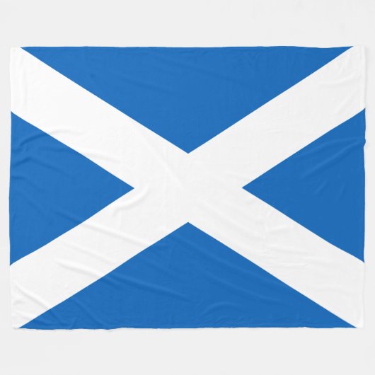 Couverture Polaire Drapeau écossais (Saltire) (Drapeau écossais) (Devant (Horizontal))