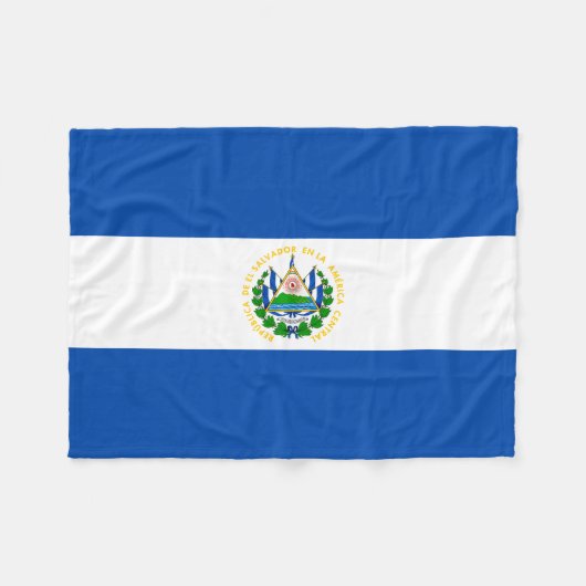 Couverture Polaire Drapeau El Salvador (Devant (Horizontal))