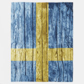 Couverture Polaire drapeau en bois de Suède (Devant)