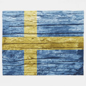 Couverture Polaire drapeau en bois de Suède (Devant (Horizontal))