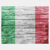 Couverture Polaire Drapeau en bois d'Italie (Devant (Horizontal))