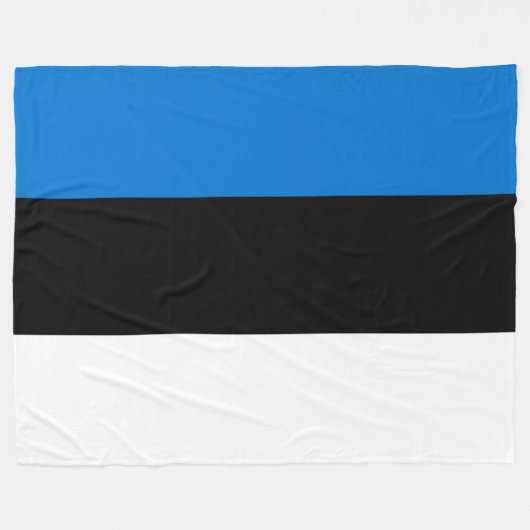 Couverture Polaire Drapeau estonien (Devant (Horizontal))