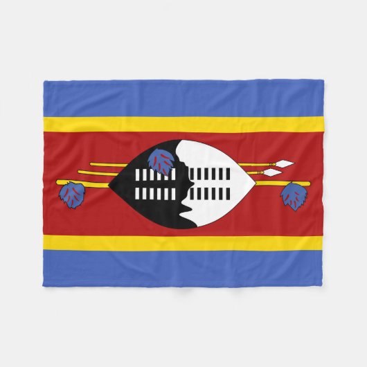 Couverture Polaire Drapeau Eswatini (Devant (Horizontal))