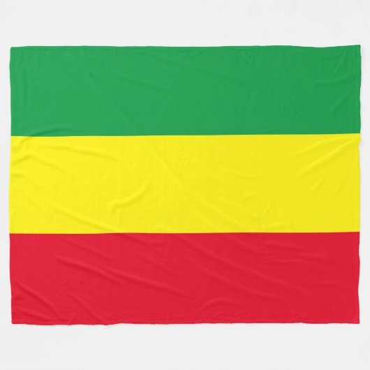 Couverture Polaire Drapeau éthiopien (Devant (Horizontal))
