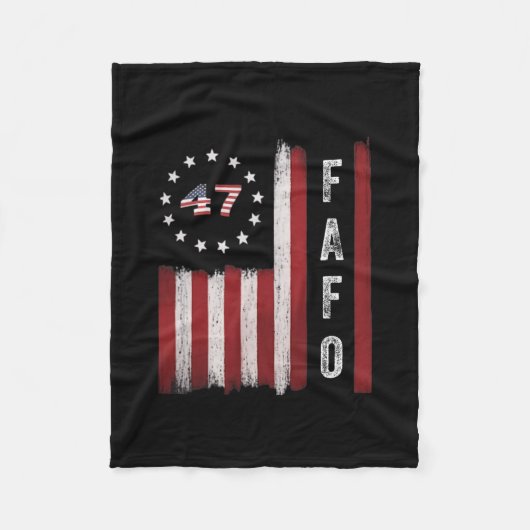 Couverture Polaire Drapeau Fafo Trump Drôle  (Devant)